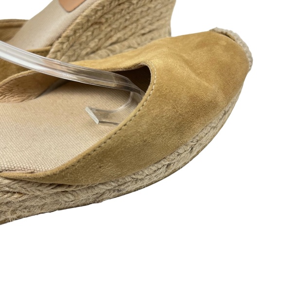 KANNA Made In SPAIN Mustard Yellow Espadrille Ankle Strap Wedge Heels Shoes  41 - Picture 12 of 16